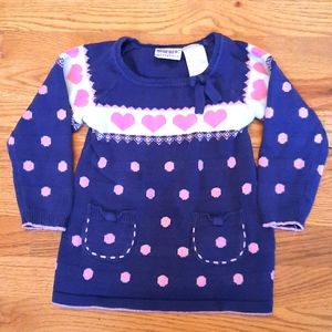Polka Dot and Heart Sweater